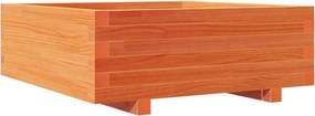 vidaXL viaszbarna tömör fenyőfa kerti virágláda 70x70x26,5 cm