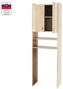 Szekrény a mosógép fölé, sonoma tölgy, NATALI