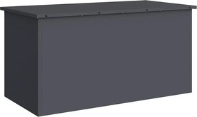 vidaXL Kültéri Tároló Doboz Antracit 100 x 50,5 x 50 cm Acél