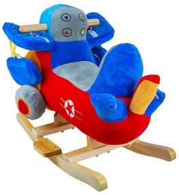 Babahinta, repülőgép típus, fa és plüss, 60x34x45 cm