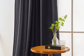 OXFORD sötétszürke függöny 140x250 cm Felfüggesztés: Fém gyűrűk