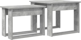 vidaXL Kávasztal Szett 2 pcs Beton Szürke Faanyag