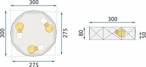 MORETTI MO6629 POLYGON Modern Mennyezeti Lámpa E27 IP20