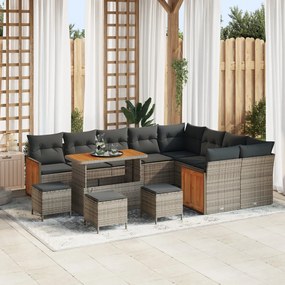 Kerti Kanapé Szett 13 pcs Szürke Sötétszürke 110 x 55 x 71 cm