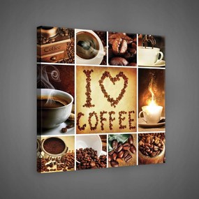 Vászonkép 80x80 Kávé Szenvedély Fali Dekoráció Kávésarok