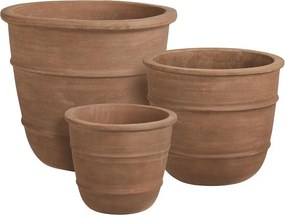 Terrakotta virágcserép készlet 3 db-os ø 48 cm Kragholm – House Nordic