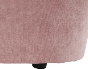 Klub fotel puffal, rózsaszín, ROSE