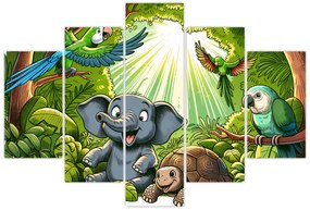 Kép - Vidám állatkák (150x105 cm)