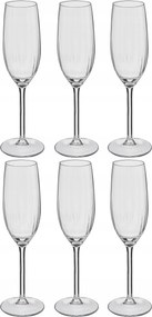 Pezsgős Poharak Üveg Szett 6 Db 210 ML 23 x 6,5 CM