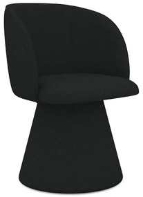 Fekete kárpitozott étkezőfotel Maia – Makamii