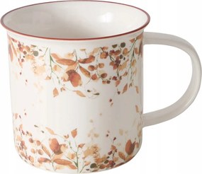 Porcelán Bögre Növényi Mintával Bernada 320 ML 13X9,5 CM