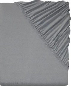 Gumis lepedő Livarno Home pamut jersey 90-100x 200 cm szürke