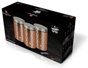 Berlinger Haus rozsdamentes acél 3 részes konyhai tároló szett Metallic Line Rose Gold Edition