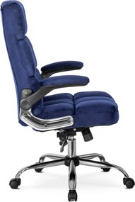 Forgószék sötétkék, bársony kárpittal. LONDON