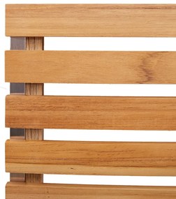 3 darabos Kerti Étkezőszett Tömör Tíkfaból, Rakható Kerti Székek 2 db Tömör Tíkfa és Acél