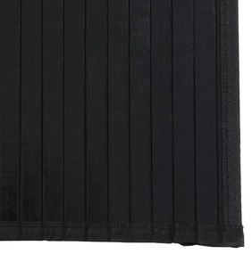 négyszögletű fekete bambusz szőnyeg 100 x 200 cm