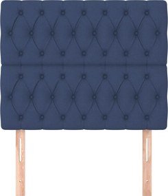 kék szövet fejtámla 90x7x118/128 cm