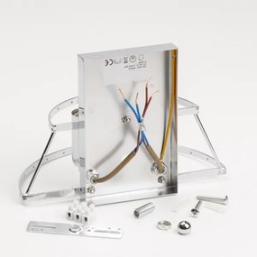 Brilagi - LED Fali kristály lámpa MOZART 2xE14/40W/230V fényezett króm