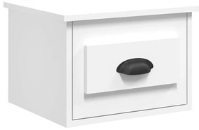 2 db fehér falra szerelhető éjjeliszekrény 41,5x36x28 cm