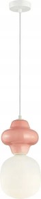 Italux Art Deco Függőlámpa Rózsaszín Kerámia Ø18cm 1xE14 40W