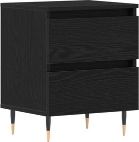 vidaXL Éjjeliszekrény fiókkal Fekete tölgy 40 x 35 x 50 cm Faanyag