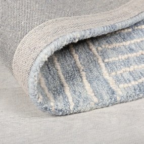 Világoskék kézi szövésű gyapjú szőnyeg 160x230 cm Memphis Wool – Flair Rugs