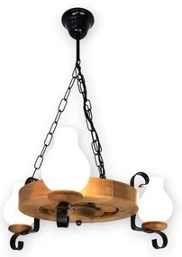 Brilagi - Csillár láncon ROATA 3xE14/40W/230V bükkfa