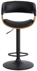 Elegáns Bárszék Fekete Eco-bőr Kárpittal. OREGON