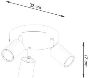 Sollux SL.1292 - Spotlámpa VERDO 3xGU10/10W/230V fekete