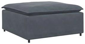 sötétszürke moduláris kanapé lábzsámoly modul 100x100x48 cm