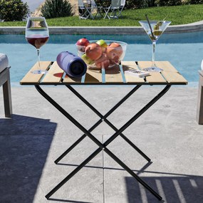 [en.casa] Összecsukható kerti asztal Cavallino 60x40x57 cm natúr
