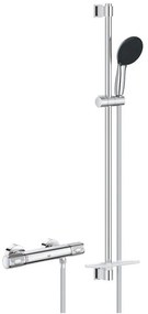 GROHE 34853001 - termosztátos zuhanycsaptelep PRECISION FEEL + 90 cm-es zuhanyszett, króm