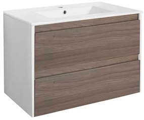 Porto 80 alsó szekrény mosdóval fehér-rauna szil