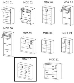 Mdk II New Cipősszekrény 10 fehér N