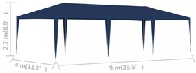 kék rendezvénysátor 4 x 9 m