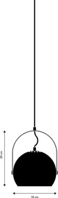 King Home FRANDSEN BALL WHANDLE 100319 Függőlámpa 1x40W/E27 IP20