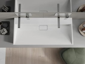 Mexen Ava asztallapra szerelhető mosdó konglomerátumból B/O 100 x 46 cm, fehér - 23011000