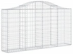7 db íves horganyzott vas gabion kosár 200x30x100/120 cm