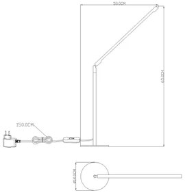 GLOBO 58153 - Asztali LED lámpa ORION LED 48xLED/0,062W