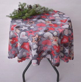 Abrosz Foltálló Karácsony 140 CM Kerek Grafit Karácsonyi Díszek