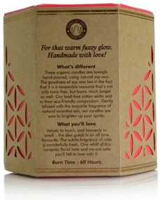 Desi Gulab - Rose 200 g organikus gyertyaborostyánsárga üvegben