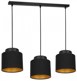 Csillár zsinóron FRODI 3xE27/60W/230V fekete