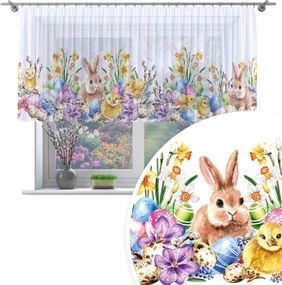 Függöny Kész 300x120 Fátyol Festett Húsvéti Minta Békáknak 215