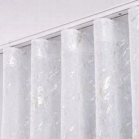 Kész Függöny Ezüst Márvány Ólommal És Szalaggal Wave Rendszerhez 550 X 200