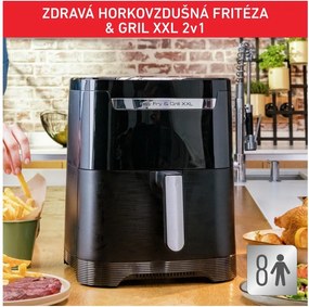 Fekete forrólevegős fritőz Easy Fry &amp; Grill XXL EY801815 – Tefal