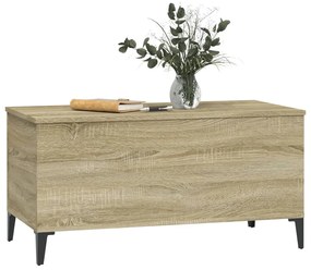 Sonoma tölgy színű szerelt fa dohányzóasztal 90x44,5x45 cm