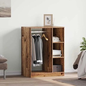 Ruhásszekrény polcokkal Régi fa 77 x 48 x 102 cm Faanyag
