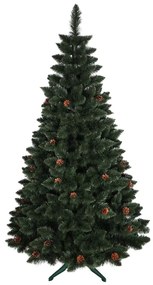 Minőségi karácsonyfa fenyőtobozokkal 220 cm