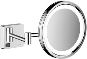 Hansgrohe AddStoris kozmetikai tükör 21.7x21.7 cm kerek világítással króm 41790000