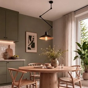 Brilagi - LED állítható rudas csillár IRONBEAM 1xE27/60W/230V fekete